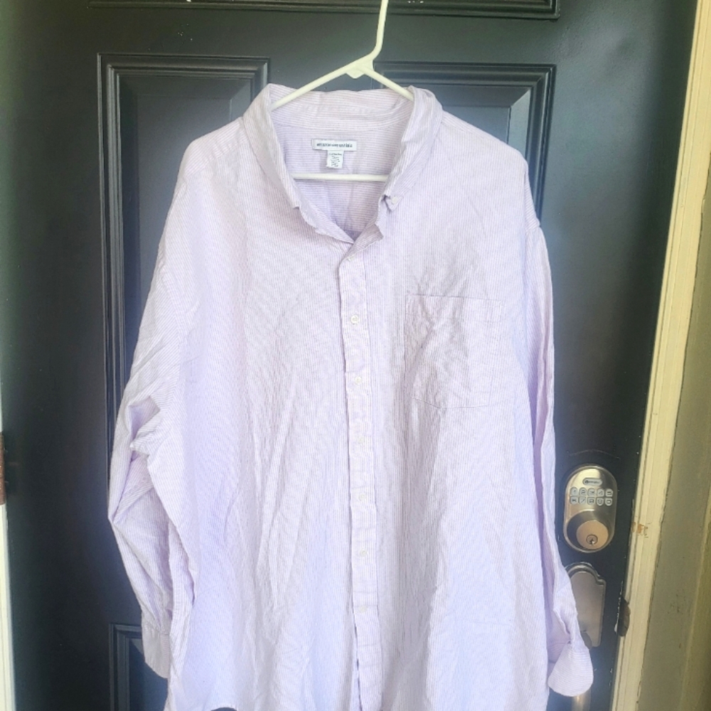 Amazon Essentials Purple Dress Shirt Elegant Formal Wear